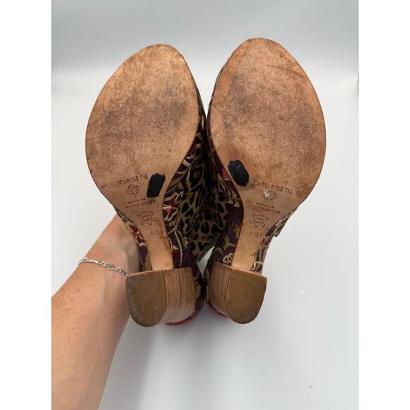 Olivia Rose Tal Cheetah Floral Embroidered Tall Heels 9 (EU 40) - Picture 7 of 7